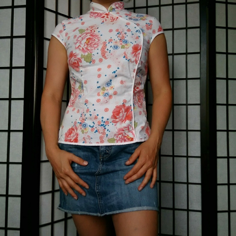 H&M Floral Geisha Top